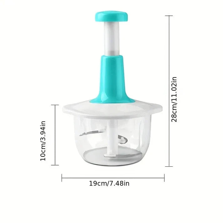 Kitchen Hand Manual Hand Push Vegetable Chopper & Mixer With Handle | FREE DILIVERY (random Color)